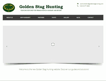 Tablet Screenshot of goldenstaghunting.com